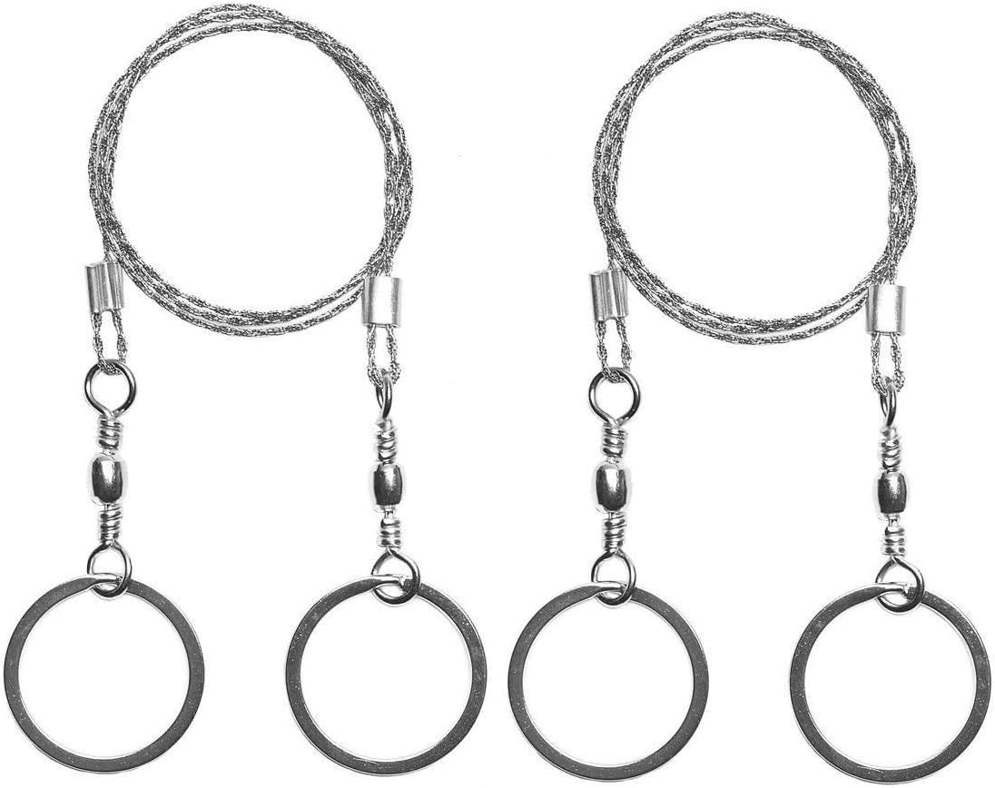 Wire saw 2 Packs Steel Survival Wire saw Pocket Wire Saw for Outdoors Emergency Survival kit Gear Hunting Hiking