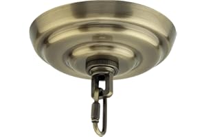 RTNLIT 5 Inches Light Canopy Kit, Chandelier Ceiling Replacement Cover Plate with Mounting Hardware for Hanging, Flower Basket, Swag Light or DIY Projects(Bronze)