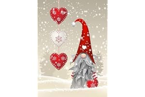 VIGEGU Christmas Stamped Cross Stitch Kits,Gnome Cross Stitch Kits for Beginners Adults,Counted Cross Stitch Kits Patterns Dimensions Embroidery Kits Arts and Crafts (11CT)