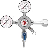 Kegco KC LH-542 Premium Pro Series Dual Gauge Co2 Draft Beer Regulator, Chrome