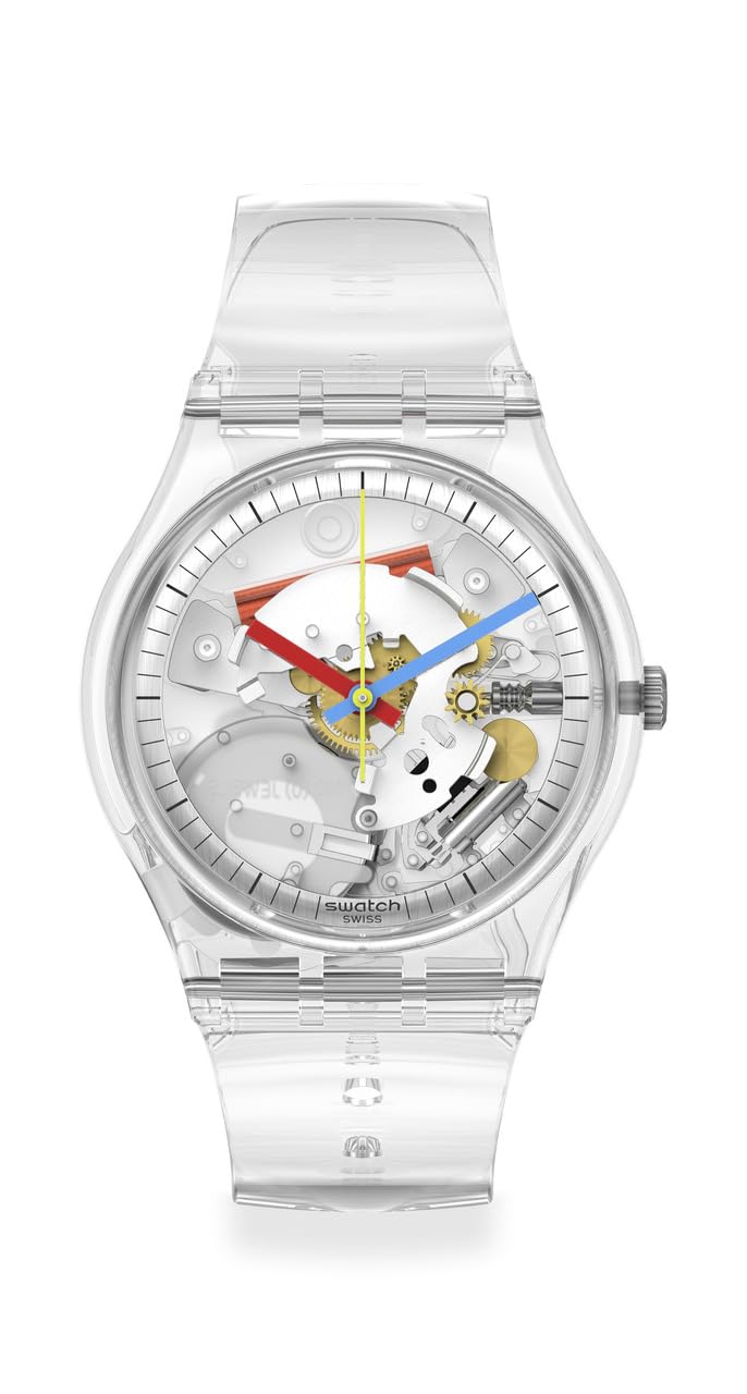 Swatch Gent Biosourced Unisex Watch Casual Plastic Transparent Quartz Waterproof Clearly Gent