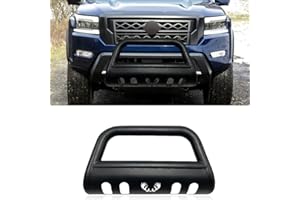 MAXDOM LLC MAXDOM Bull Bar Fits For Nissan Frontier Pickup Truck Black (22-24 Models, Black)
