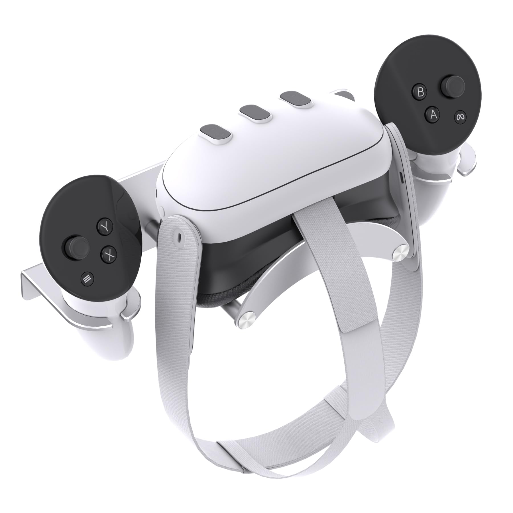 Photo 1 of DGPCT VR Wall Mount Hanger Compatible with Meta Oculus Quest 3S/3/2/Pro/Rift-S, Aluminium Vr Wall Mount for Most VR Headset&Controller, Two Storage Options&Space Saving Quest 3 VR Holder Storage Hook