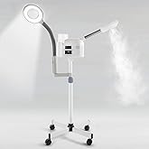 Artist hand Facial Steamer Professional 2 in 1 Hot Face Steamer with 5X LED Magnifying Lamp, Upgrade Esthetician Face Steamer for Facial Deep Cleansing, Fast Heat for Beauty Salon Spa Home Use