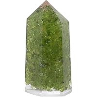 SUNYIK Handmade Orgone Healing Crystal Points Wands, Single Point for Healing Reiki Chakra Meditation Hexagonal Faceted Shape