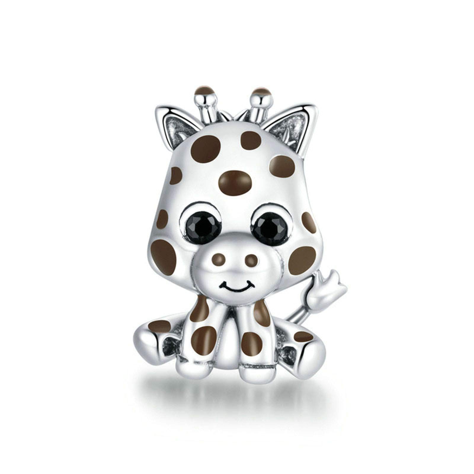 Giraffecharm 925 Sterling Silver Tiger, Cat, Cow, Monkey, Peacock & Animal Charms for Pandora Bracelet