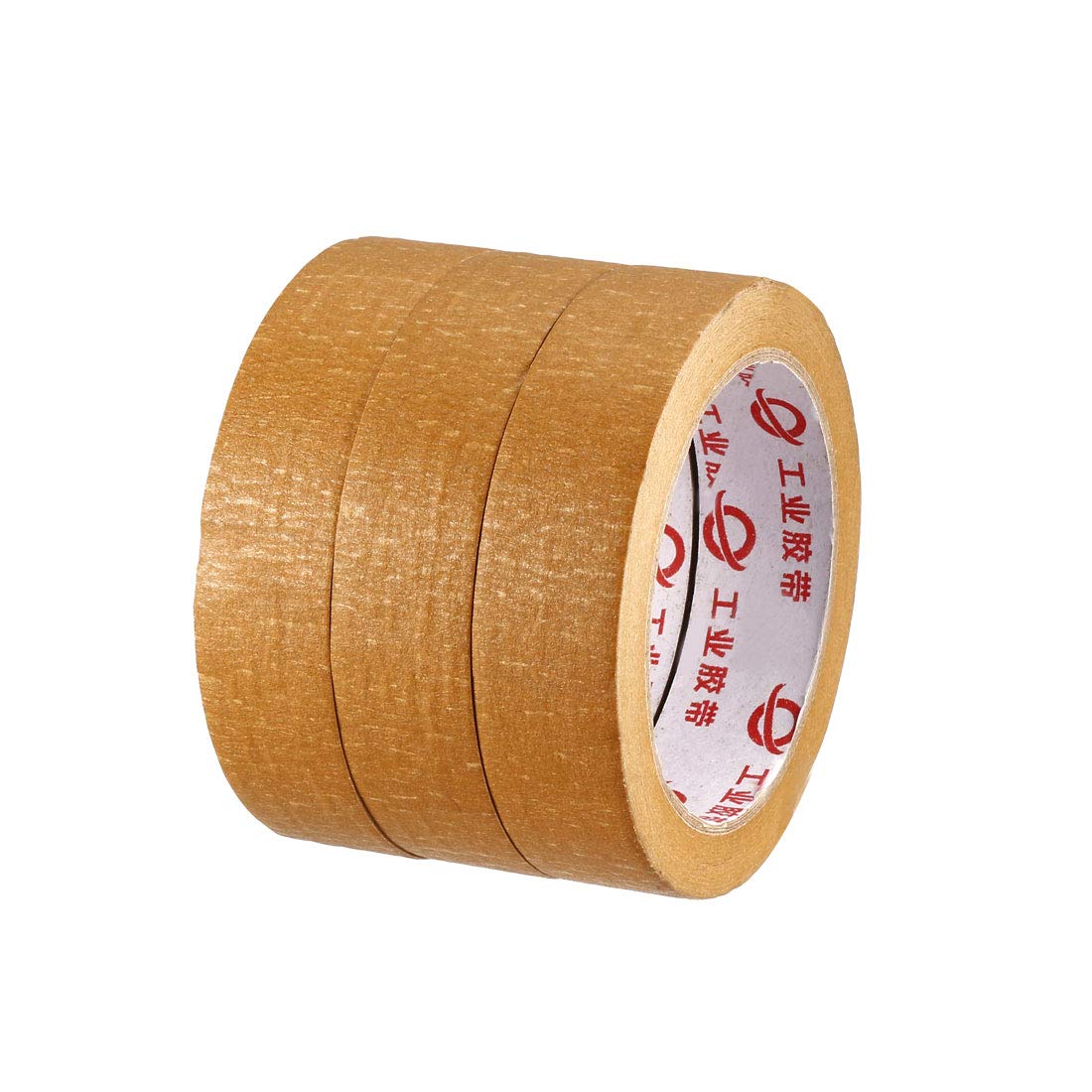 sourcing map Brown Painter Tapes,0.98 inchx33 Yards,3 Roll,Craft Paper Tape,Teacher Tape,for Art,Decorating,Pianting