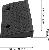 QWORK 2PCS Plastic Curb Ramp Door Ramp Threshold Ramps 49x27x7 cm view 2