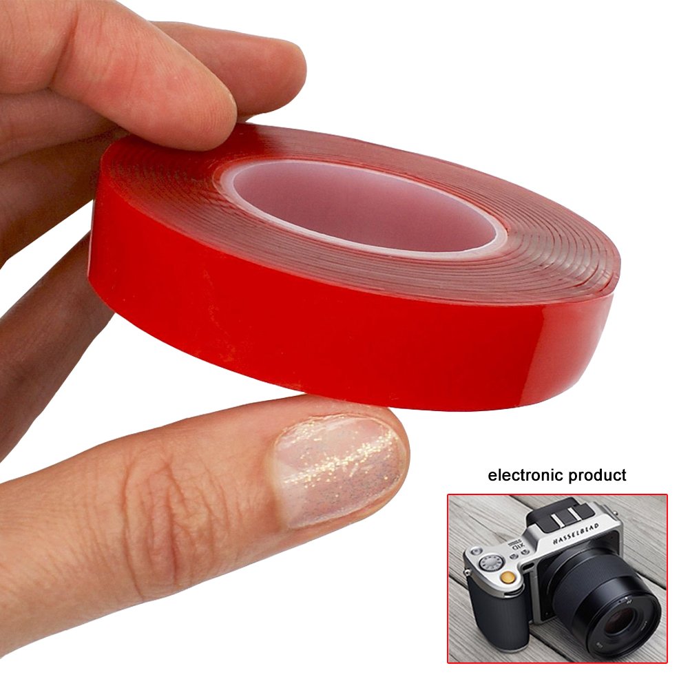 Removable Acrylic Double Sided Mounting Tape for Car Glass Picture,1mm Thickness 10M Length Clear Strong Sticky Indoor Adhesive Tape1/4 1/3 2/5 1/2 3/5 4/5 Inch (20mm)