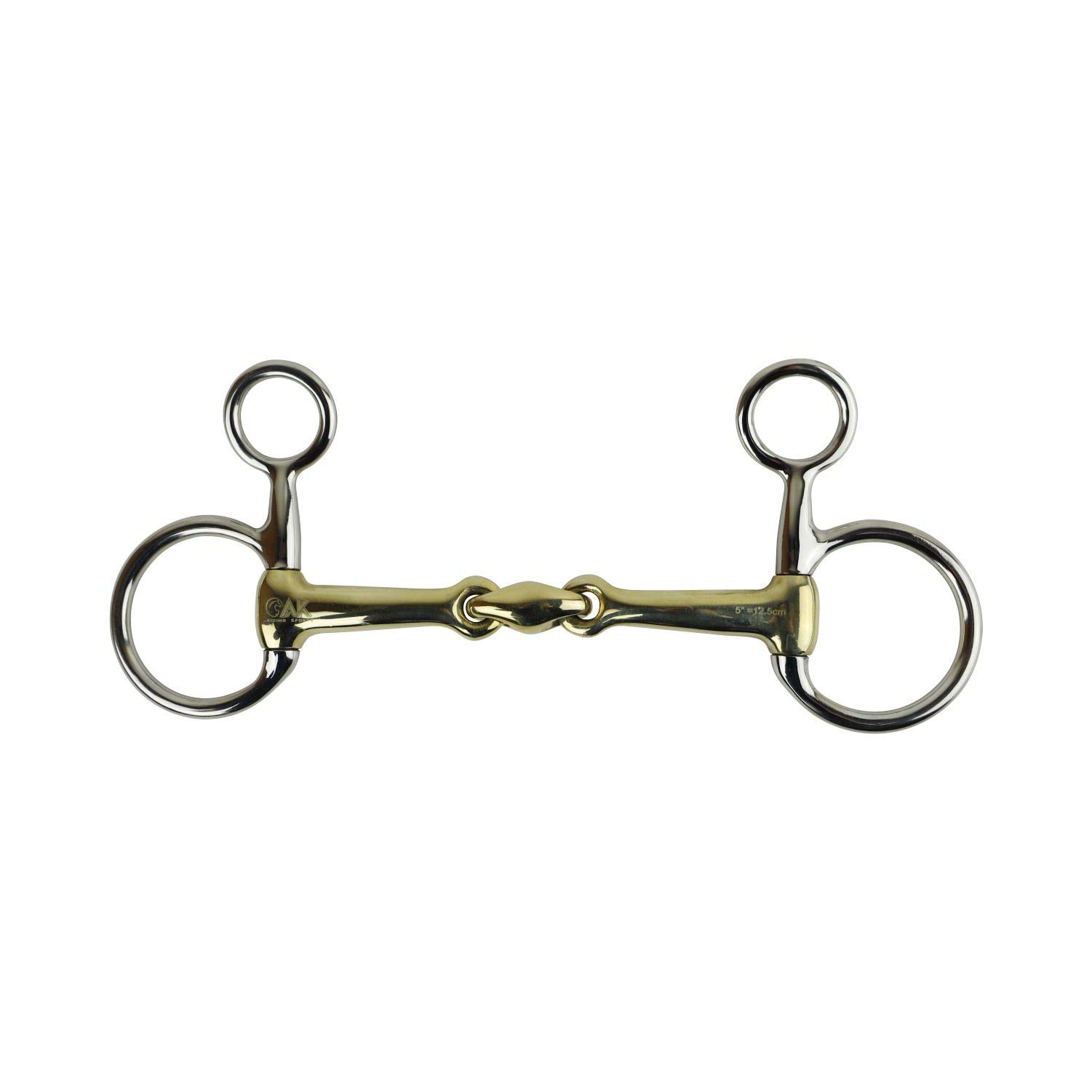 AK Hanging Cheek Baucher Horse Riding Bit with Lozenge in German Silver AKRS-2616 (4.75'', German-Silver) โ image 1
