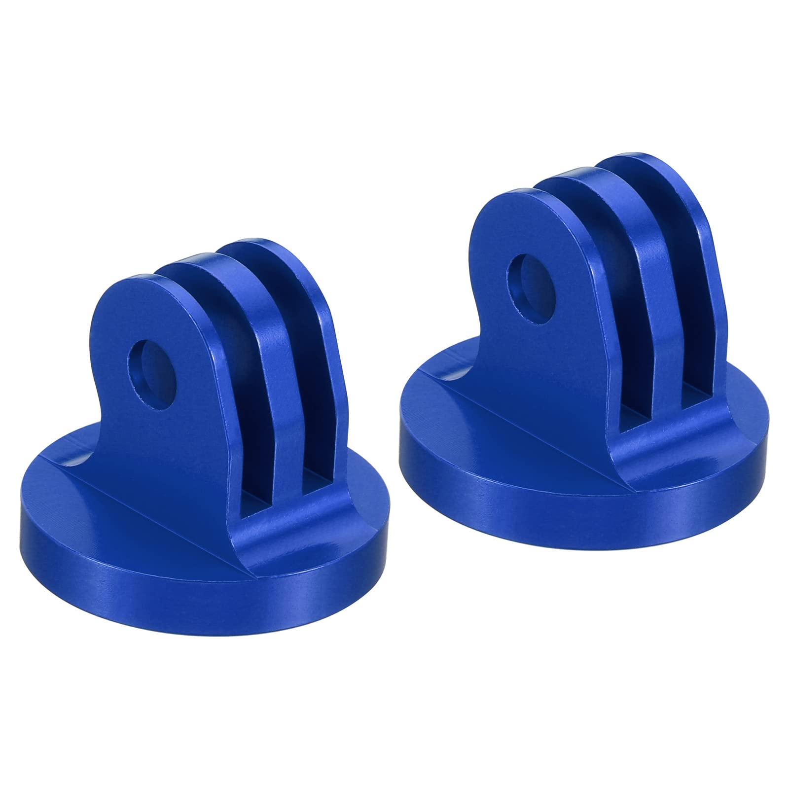 PATIKIL Aluminum Tripod Mount Adapter, 2 Pack Camera Tripod Conversion Adapter 1/4 Threaded for SLR/DSLR/Action Camera Tripod Fixing, Blue