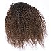 Lacer Afro Kinky Curly Human Hair Ponytail Hair Extensions 4B 4C Coily Natural Remy Curly Clip in Ponytail Extension One Piece For Black Women 10-20 inch (14 inch, Ombre #1B/4 Dark Brown)