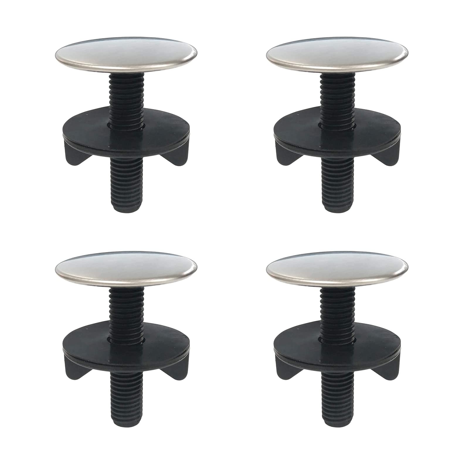 Photo 1 of 4 Pack Kitchen Faucet Hole Cover Sink Tap Hole Plate Stopper Cover Brushed Metal Stainless Steel Plug Kitchen Sink Hole Cover