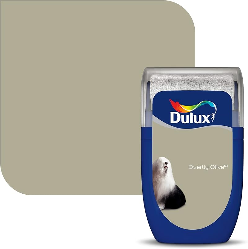 Dulux Walls & Ceilings Tester Paint Overtly Olive 30 ml Matt Finish