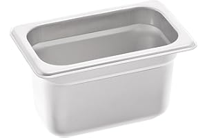 Tiger Chef 4-inch 1/9 Ninth Size Stainless Steel Anti-Jam Steam Table Pan