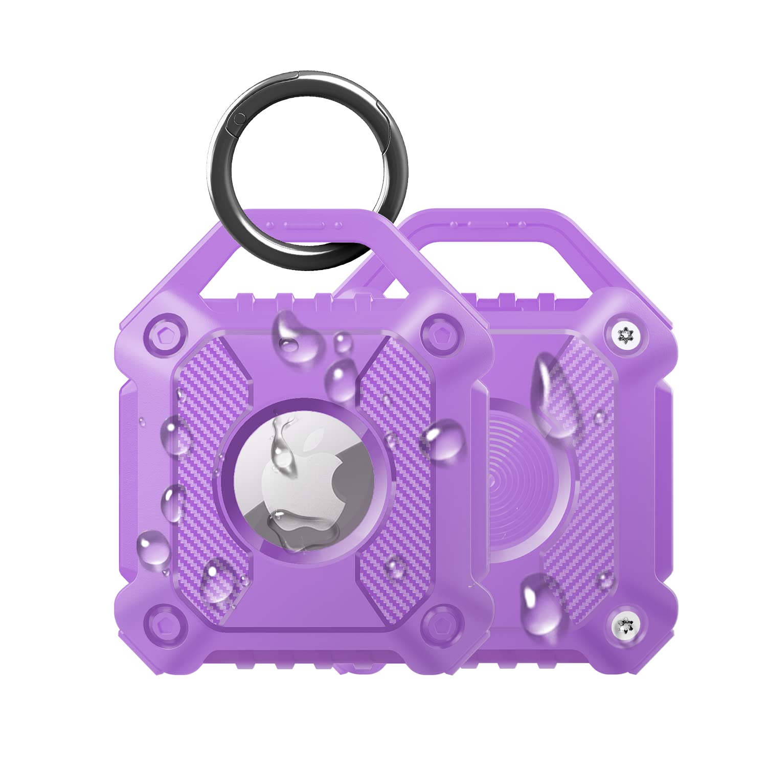 Waterproof Airtag Holder Keychain Case, Mebeter 360° Protective Case for AirTag, AirTags Keyring Holder, Scratch-Resistant Lock Design Keychain for AirTag, TPU Case for Key Bag Luggage Pet Collar