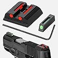 TRSAIM No-Tritium Fiber Optic Red/Green Sights for Pistol Taurus G2C, PT111, G3, TX22, G2, 709, G2S, PT140, 740, Taurus G2C Accessories Sights Set