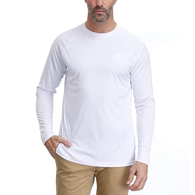 Men's UPF 50+ UV Sun Protection Outdoor Running Performance Long Sleeve Moisture Wicking Athletic Shirts