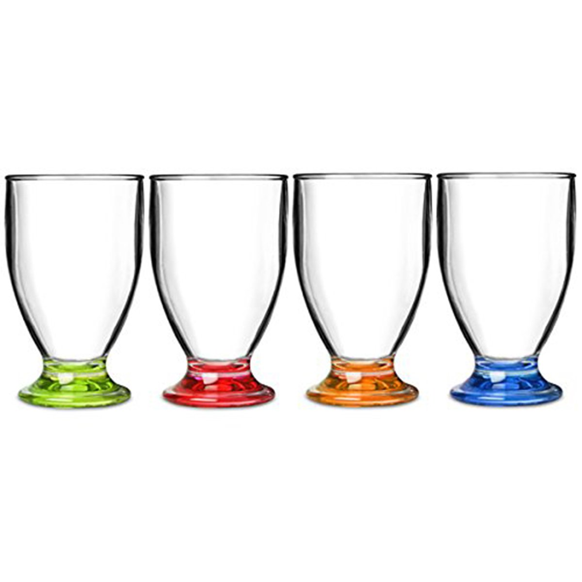 Flamefield Acrylic Party Juice Glasses 6oz / 170ml - Pack of 4 | Break Resistant, Superior Acrylic Drinkware
