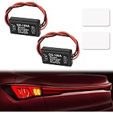 ecocstm 2 PCS GS-100A Brake Strobe Light Flasher Module, Strobe Module | 12V-24V Brake Light Tail Stop Strobe Module, LED Flash Module Flash Strobe Controller for Motorcycles Cars Trucks Brake Light