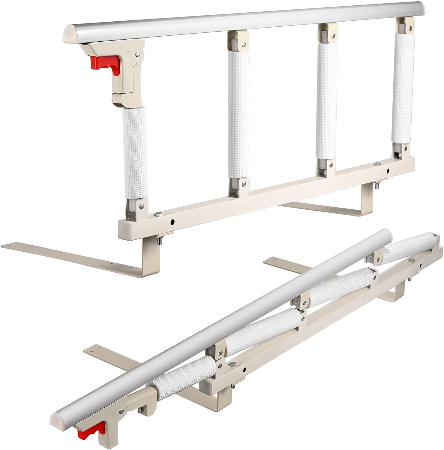 Brolteja Bed Rail for Elderly 97 * 40cm Foldable Bed Rail Safety Side Protector for Elderly Adult Support Handle for Adults Kids Safety Hospital Home Care