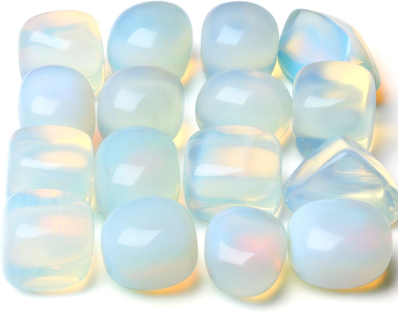 Indoor Fountains & Accessories - MAIBAOTA Opal Crystals Bulk Natural Crystals Polished Crystals Tumbled Stones Crystal Rocks Natural Gemstones Vase Filler Decorative Stones Reiki Witch Quartz Crstal Stones 200 Gram