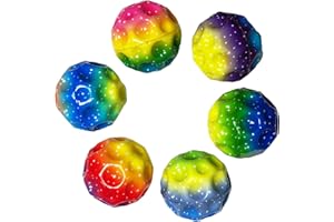 Super Bouncy Balls, Colorful High Bouncing Space Balls for Kids and Adults, Fun Outdoor Toys for Hand-Eye Coordination, Light