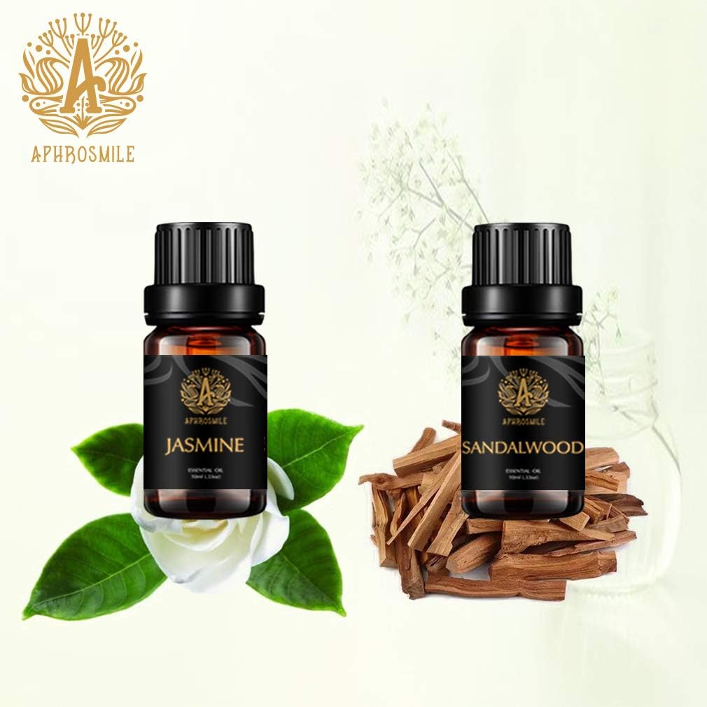 Jasmine and Sandalwood Essential Oils Set for Diffuser Aromatherapy Kit for Humidifier Therapeutic Grade 100% Pure Oil for Home 2x10ml - Image 5