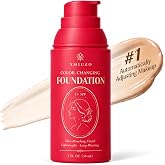 Korean Color Changing Foundation, Auto Adjusting Liquid Makeup to Skin Tone | Buildable coverage helps even skin tone and blur imperfections with a lightweight, natural finish for all skin types.