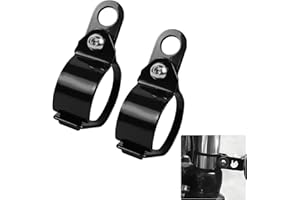 Wuyaoyao 2PCS Motorcycle Turn Signal Mount Brackets, 30-43 mm Metal Motorcycle Fork Indicator Bracket, Turn Signal Light Indicator Bracket Clamps, Fork Relocation Clamps for Motorbike