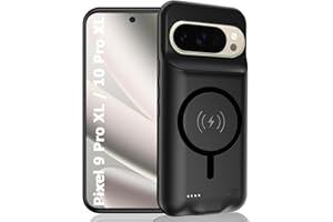 YINGYKJ Battery Case for Pixel 9 Pro XL/10 Pro XL,10000mAh Portable Protective Wireless Case Support Carplay Compatible with Pixel 9/10Pro XL(6.8 inches) Rechargeable Extended Battery Charger Cover (Black)