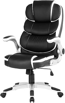 Amazon Com Yamasoro Leather Ergonomic Executive Office Chair Adjustable Tilt Angle High Back Executive Computer Desk Chair Black Furniture Decor