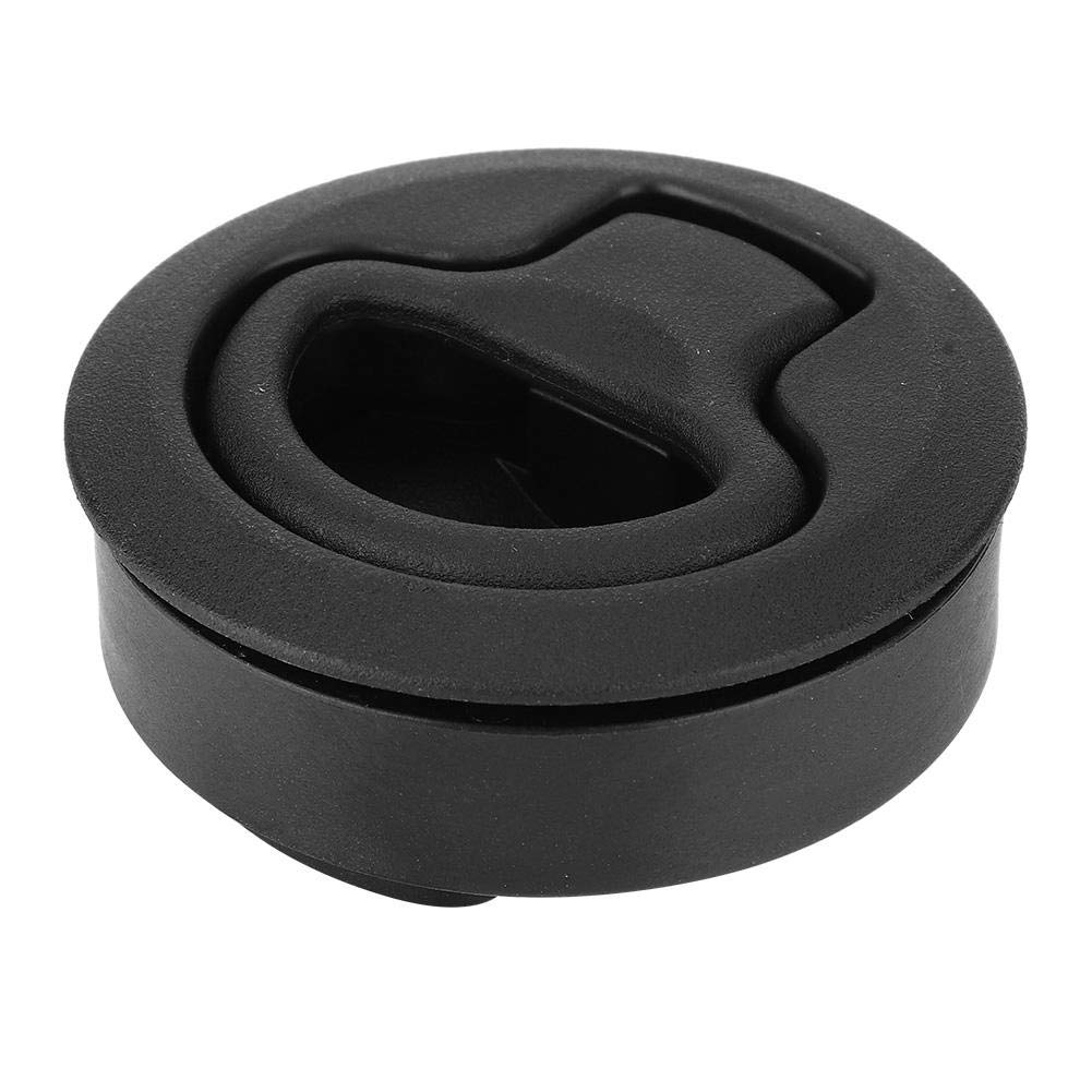 Alomejor Flush Boat Latchs Round Anti-Rust Boat Floor Deck Flush Pull Latches Slam Latch Hatch with Lock for Marine