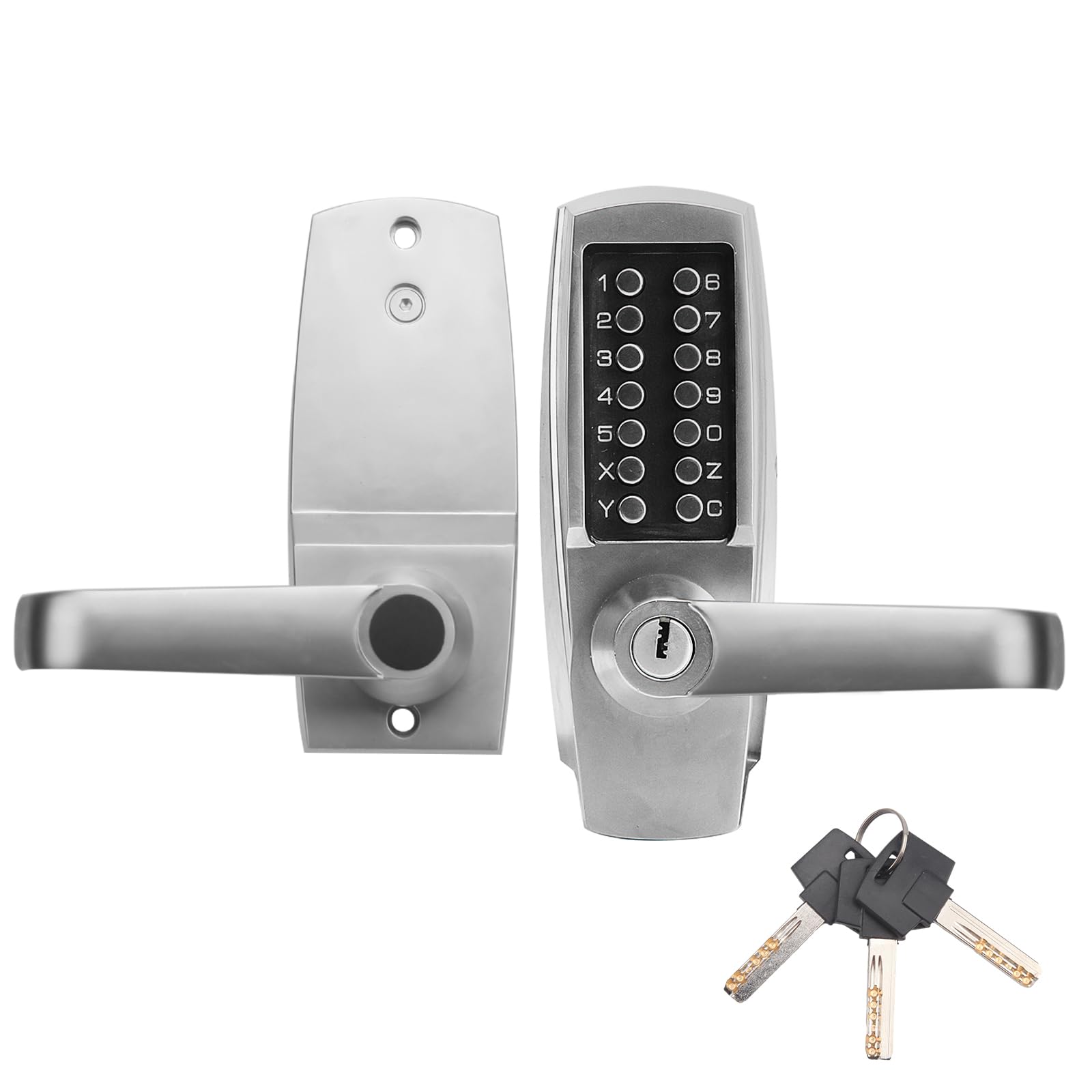 Photo 1 of Mechanical Door Lock, Mechanical Push Button Lever Lock, Keyless Entry Commercial & Residential, Water-Proof Zinc Alloy, Easy to Install, for Garden, Yard, Garage