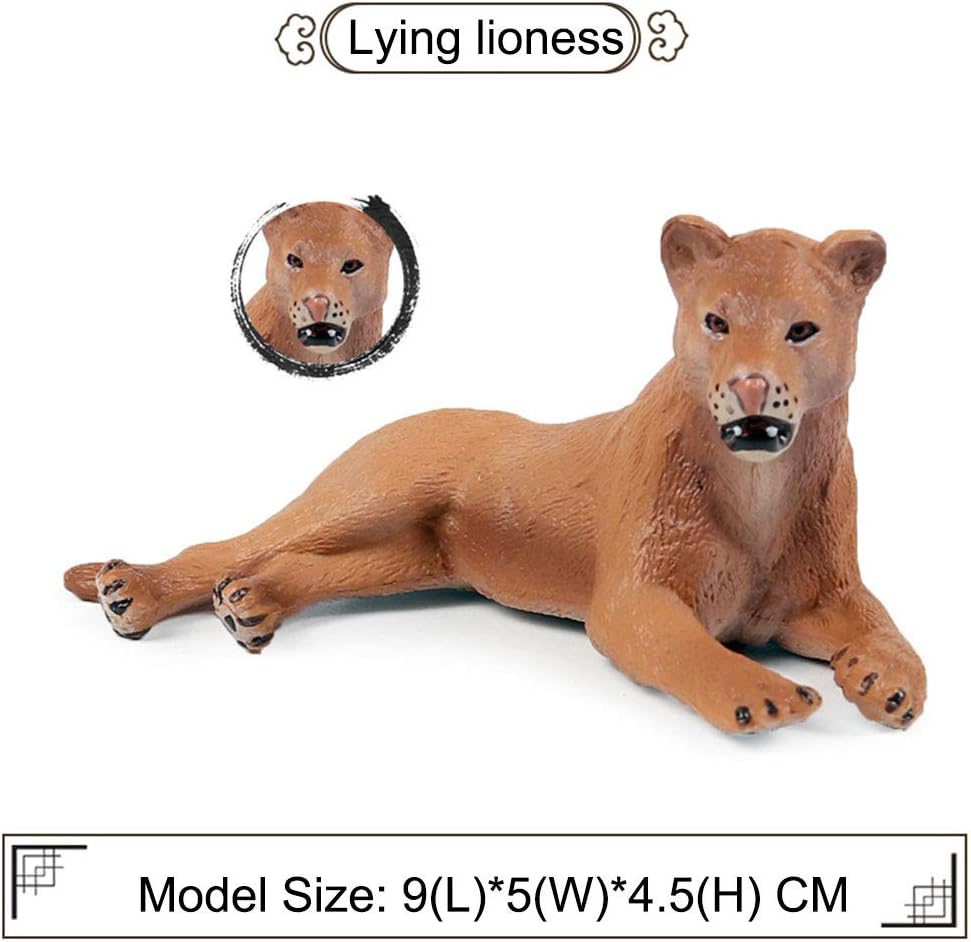 JOKFEICE Lion Toy 6pcs Realistic Wild Animal Figures, Plastic Jungle Animal Learning Educational Bath Toys - Image 5