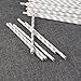 WINOMO Paper Straws Party Drinking Straws Gray White Striped Pack of 100