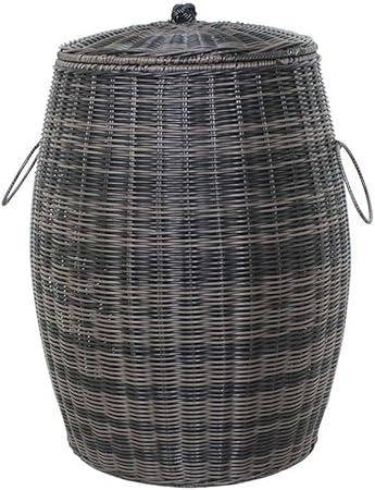 Jueven Panier A Linge Rond En Rotin Avec Couvercle Panier A Linge Sale Panier De Rangement Interieur Amazon Fr Cuisine Maison