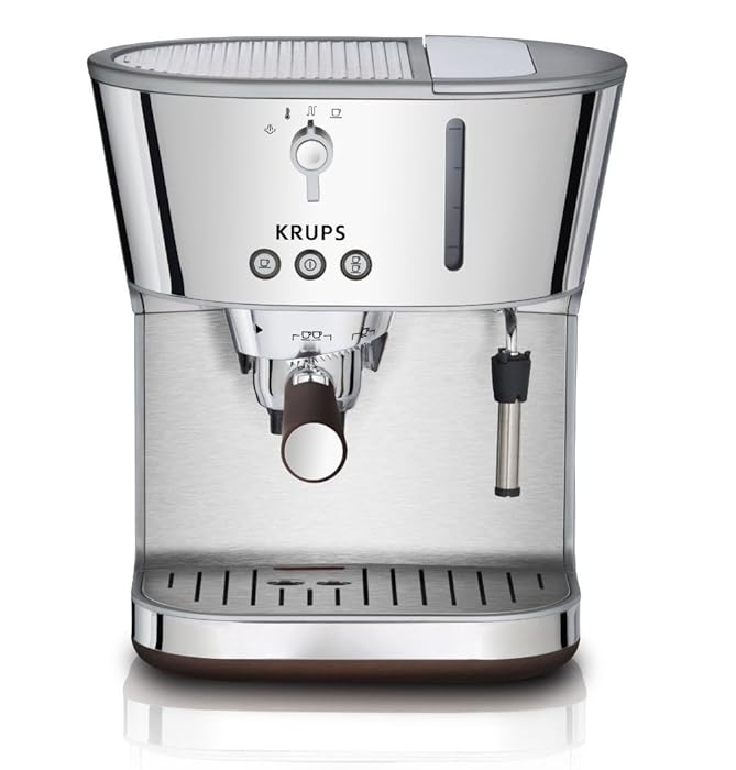 KRUPS XP4600 Silver Art Collection Pump Espresso Machine with KRUPS Precise Tamp Technology and Stainless Steel Housing, Silver