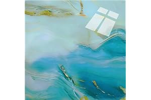 SHOWCOLOUR 10-Pieces Peel and Stick Colorful Backsplash Marble Look 12"X12" Self Adhesive Wall Tile Back Splashes for Kitchen Living Room Bedroom Colorful Tiles (Bule)