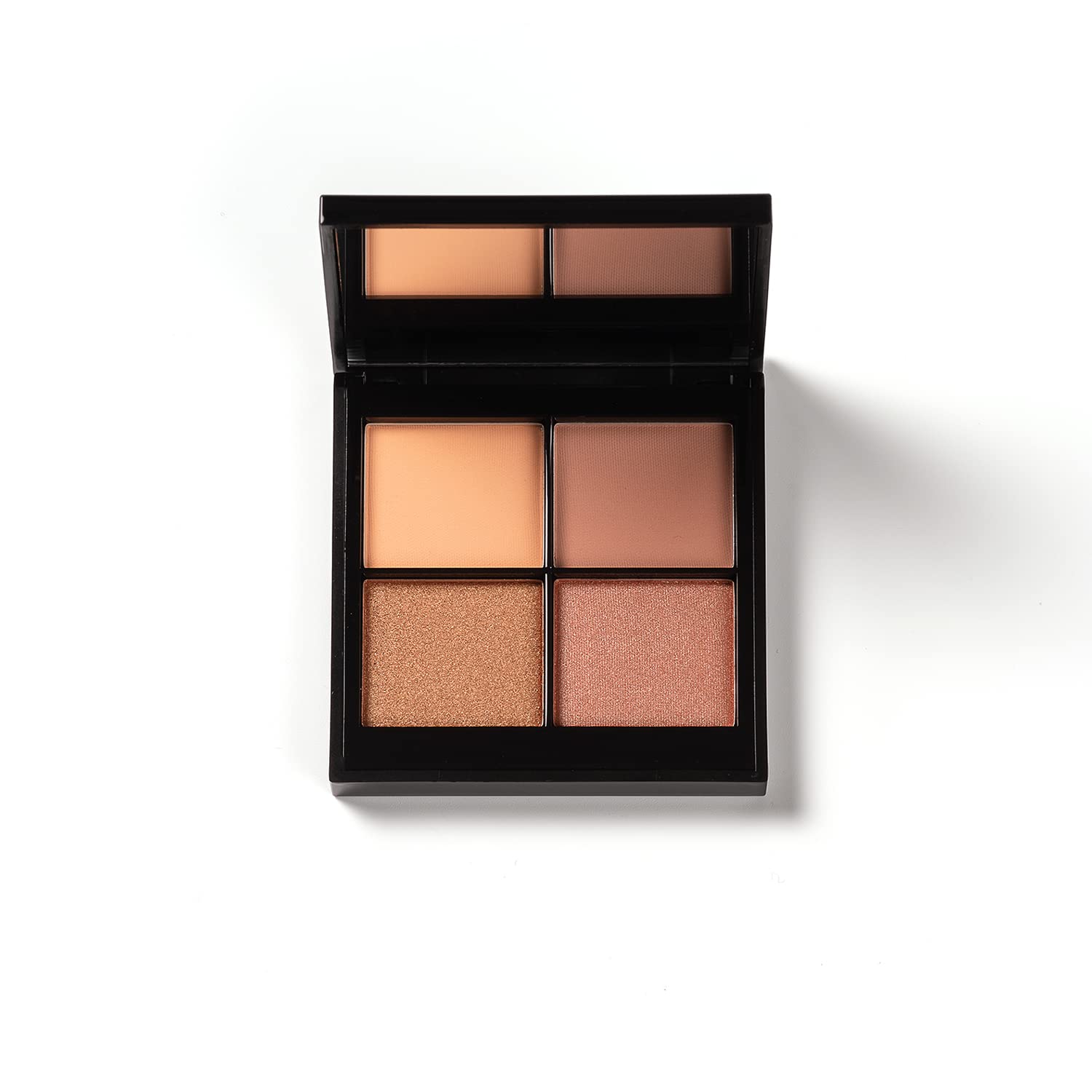 PHASE ZERO Makeup Quad Eyeshadow Palette - Santorini - 5.2g / 0.183 Oz. - Pigmented, Pink-Hued Eyeshadow Palette with a Mix of Matte and Shimmer Pigments