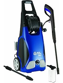 AR Blue Clean AR383 1,900 PSI Electric Pressure Washer, Nozzles, Spray Gun, Wand, Detergent Bottle & Hose