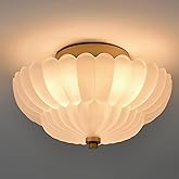 HYDELITE Gold Flush Mount Ceiling Light Fixture Modern Semi Flush Mount Ceiling Light Vinatge Close to Ceiling for Bathroom B