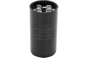 Koatukys 161-193 uf/MFD 110-125 VAC ±20% 50/60 Hz CD60 Round Motor Start Capacitor for Hayward Super Pump Used on Both 110 Volt & 220 Volt Motors, Fan Motors, Central Air-Conditioners, Heat Pumps