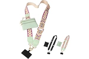 BRYANTURE Cell phone organizer with zipper pocket, phone holder, adjustable crossbody strap, alternative to handbags and wallets