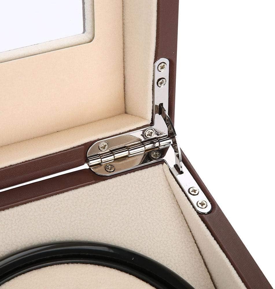 SHZICMY Automatic Watch Winder Display Box, 4+6 Leather Rotating Display Box Luxury Storage Case (USA Stock) (Brown): Home & Kitchen