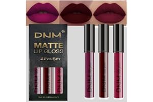 evpct 3Pcs Dark Red Purple Plum Matte Liquid Lipstick Sets for Women Matte Lip Stain Long Lasting Waterproof, Burgundy Blood Blue Red lipstick, Black Cherry Maroon Gothic 24 Hours Magic Lipsticks
