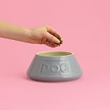 Mason Cash Grey Non Tip Dog Bowl 21 cm Ceramic Food & Water Bowl view 2