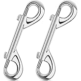 ERKOON Extra Large 4.7 inch Double Ended Bolt Snaps Hooks 220lbs Load Capacity Zinc Alloy Buckles for Cats Dogs Horses Heavy Duty Trigger Snap for Water Bucket/Horse Feed/Hammocks/Key Chain