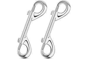 ERKOON Extra Large 4.7 inch Double Ended Bolt Snaps Hooks 220lbs Load Capacity Zinc Alloy Buckles for Cats Dogs Horses Heavy Duty Trigger Snap for Water Bucket/Horse Feed/Hammocks/Key Chain