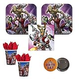 Marvel Guardians of the Galaxy 2 Party Supplies  16 Guests Small Plates, Napkins, Cups